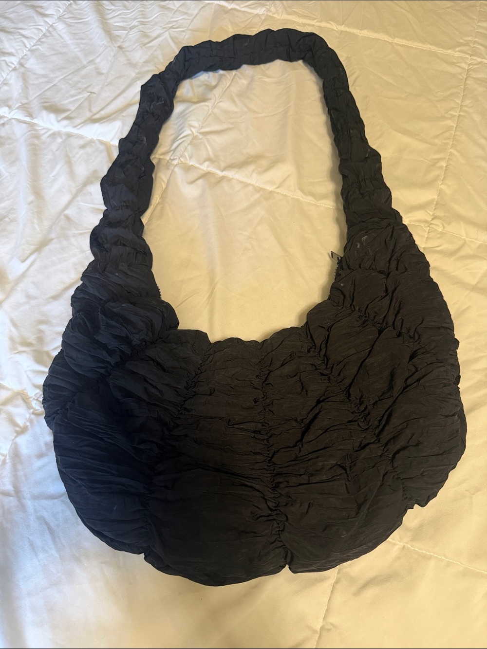 COS Black Ruched Shoulder Bag